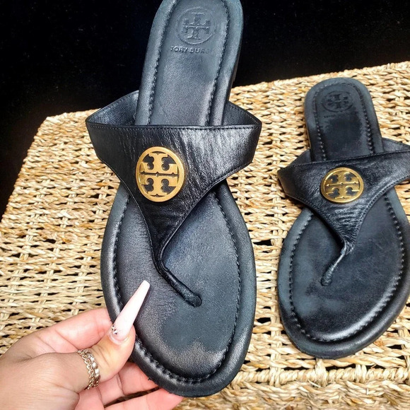 Tory Burch Black Thora Sandals - Picture 2 of 7